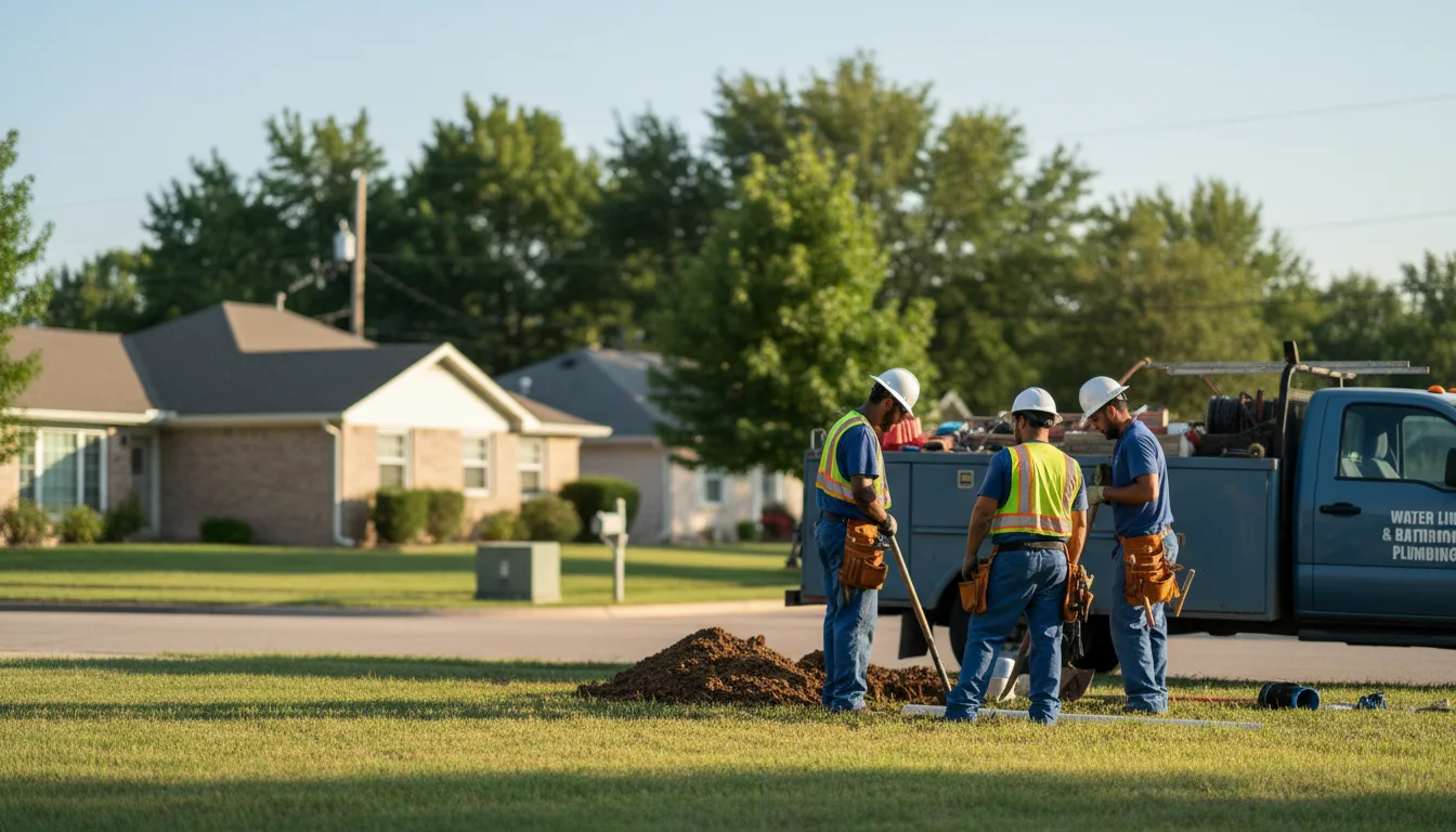 Residential water line and bathroom plumbing service in Trenton, UT